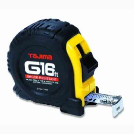 Tajima G-16BW G-16 Standard Scale 16 ft x 1 in. Steel Blade Tape Measure