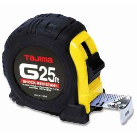 Tajima G-25BW G-25 Standard Scale 25 ft x 1 in. Steel Blade Tape Measure