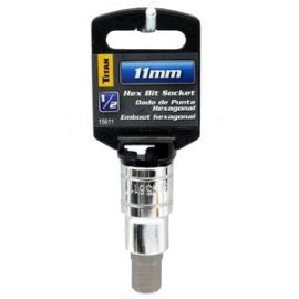 Titan 15611 11mm 1/2in Dr. Hex Bit Socket