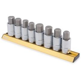 Titan 16132 8pc 1/2in. Dr. SAE and Metric Hex Bit Socket Set