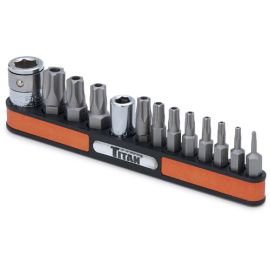 Titan 16137 13-Piece Tamper-Resistant 5-Lobe Star Bit Set