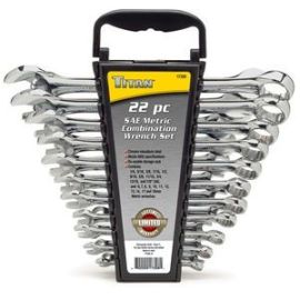 Titan 17398 22 Piece Wrench Set SAE and Metric