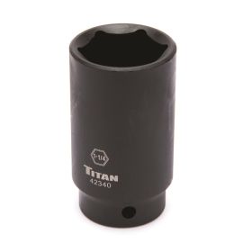 Titan 42340 1-1/4in 1/2in Dr. 6pt SAE Impact Socket