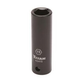 Titan 42415 15mm 1/2in Dr. 6pt MM Impact Socket