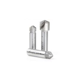 Amana Tool AMS-147 3-Pc Carbide Tipped V-Groove 90, 108 and 135 Deg. Angles for Double Edge Folding Aluminum Composite Material (ACM) Panels, 1/2 Inch SHK Router Bit Collection