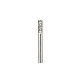 Amana Tool BURS-082 Cylindrical Shape SC 1/4 D x 5/8 CH x 1/4 SHK x 2 Inch Long with End, Double Cut SB Burr Bit