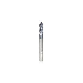 Amana Tool 51692 CNC Solid Carbide 90 Deg V Spiral with AlTiN Coating for Steel & Stainless Steel 1/4 D x 3/4 CH x 1/4 SHK x 2-1/2 Inch Long 4 Flute Up-Cut Drill/Router Bit/End Mill