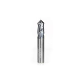 Amana Tool 51696 CNC Solid Carbide 90 Deg V Spiral with AlTiN Coating for Steel & Stainless Steel 1/2 D x 1 CH x 1/2 SHK x 3 Inch Long 4 Flute Up-Cut Drill/Router Bit/End Mill