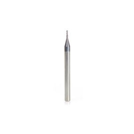 Amana Tool 51723 Mini SC Spiral for Steel, Stainless Steel & Composites, AlTiN Coated 0.030 D x 0.090 CH x 1/8 SHK x 1-1/2 Inch Long Up-Cut 4-Flute Square End Router Bit/End Mill