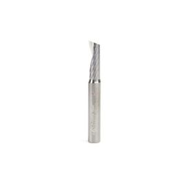 Amana Tool 51377 CNC SC Spiral O Single Flute, Aluminum Cutting 1/4 D x 3/4 CH x 1/4 SHK x 2 Inch Long Up-Cut Router Bit with?Mirror Finish