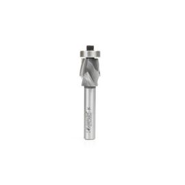 Amana Tool 57174 Solid Carbide (Brazed to Steel Shank) Flush Trim Compression 22mm D x 1-9/64 CH x 1/2 Inch SHK w/ Lower Ball Bearing Router Bit