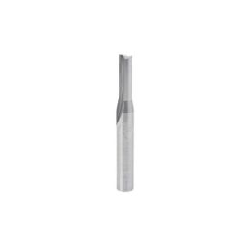 Amana Tool 43604 Solid Carbide Double Straight V Flute, Plastic Cutting 3/16 D x 5/8 CH x 1/4 SHK x 2 Inch Long Router Bit