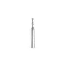 Amana Tool 46369 Solid Carbide Double Flute Up-Cut Ball Nose Spiral 1/16 R x 1/8 D x 1/2 CH x 1/4 SHK x 2 Inch Long Router Bit