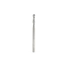Amana Tool 46375 Solid Carbide Double Flute Up-Cut Ball Nose Spiral 1/16 R x 1/8 D x 1/2 CH x 1/8 SHK x 2 Inch Long Router Bit