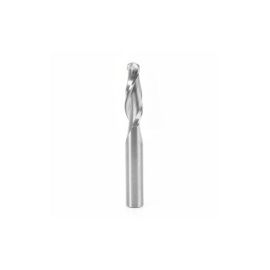 Amana Tool 46378 Solid Carbide Double Flute Up-Cut Ball Nose Spiral 3/16 R x 3/8 D x 1-1/4 CH x 3/8 SHK x 3 Inch Long Router Bit