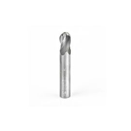 Amana Tool 46446 SC Up-Cut Spiral Ball Nose 1/4 R x 1/2 D x 3/4 CH x 1/2 SHK x 3 Inch Long x 4 Flute Router Bit with High Mirror Finish