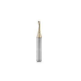 Amana Tool 51454-Z CNC, SC Spiral O Single Flute, ZrN Coated Aluminum Cutting 1/8 D x 1/2 CH x 1/4 SHK x 2 Inch Long Up-Cut Router Bit with Mirror Finish
