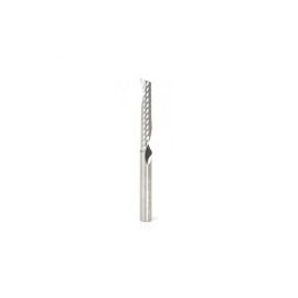 Amana Tool 51476 CNC SC Spiral O Single Flute, Aluminum Cutting 1/4 D x 1-1/2 CH x 1/4 SHK x 3 Inch Long Up-Cut Router Bit with?Mirror Finish