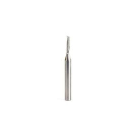 Amana Tool 51482 CNC SC Spiral O Single Flute, Aluminum Cutting 1/8 D x 5/8 CH x 1/4 SHK x 2-1/2 Inch Long Up-Cut Router Bit with?Mirror Finish