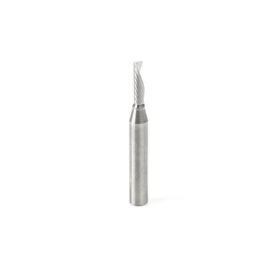 Amana Tool 51516 CNC SC Spiral O Single Flute, Plastic Cutting 5/32 D x 9/16 CH x 1/4 SHK x 2 Inch Long Down-Cut Router Bit with Mirror Finish
