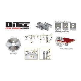 Amana Tool DT125T24-45 Carbide Tipped Ditec 2000 Adjustable Type Scoring 125mm D x 24T ATB, 8 Deg, 45mm Bore, Scoring Set