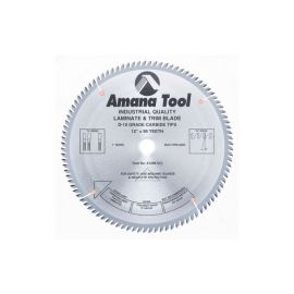 Amana Tool 612961 Carbide Tipped Fine Cut-Off and Crosscut 12 Inch D x 96T TCG, 10 Deg, 1 Inch Bore, Circular Saw Blade