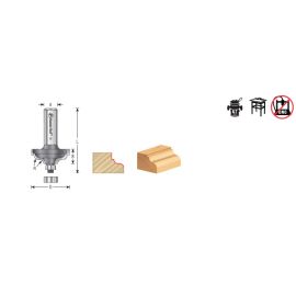 Amana Tool 54112 Carbide Tipped Ogee Fillet 5/32 R x 1-3/8 D x 1/2 CH x 1/2 Inch SHK w/ Lower Ball Bearing Router Bit