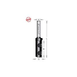 Amana Tool RC-45226 In-Tech Series Insert Straight Plunge 1/2 D x 30mm CH x 1/4 SHK x 2-5/8 Inch Long Single Flute Router Bit