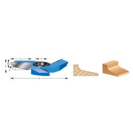 Amana Tool SC405 Carbide Tipped 3-Wing Classical Raised Panel 4-5/8 D x 11/16 CH x 1/2 & 3/4 Bore Shaper Cutter for 11/16 Material