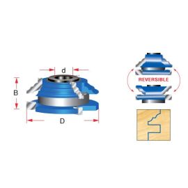 AMANA TOOL #SC588 REVERSIBLE STILE/RAIL CLASSICAL SHAPER CUTTER