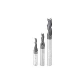 Amana Tool AMS-156 3-Pack Spiral 1/8, 3/16, 1/4 D, Stainless Steel & Non-Ferrous Metal Cutting with AlTiN Coating 1/4 Inch SHK Upcut Router Bit / 45 Deg Corner Chamfer End Mill
