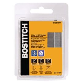 Bostitch BTSB16PP Straight Brad Nail, Bright, Assorted Length