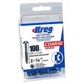 Kreg SML-C125B-100 Blue-Kote Weather Resistant Pocket Screws 1-1/4 in. (100 Count)