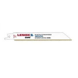 Lenox 21060-656GR Gold Wood Cutting Reciprocating Saw Blade -  6 x 3/4 x 0.050 in. 6-TPI (5 / Package)