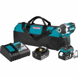 Makita XWT17T 18V LXT® Li-Ion Brushless Cordless 4-Speed Mid-Torque 1/2" Sq. Drive Impact Wrench Kit w/ Friction Ring Anvil (5.0Ah)