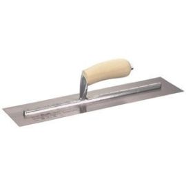 Marshalltown MXS81D Finishing Trowel w/ Curved Wood Handle - 18" x 4"