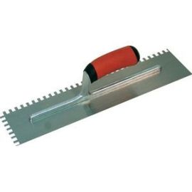 Marshalltown NT696 Soft Grip Handle 16 X 4 Notched Trowel 1/2 X 1/2 X 1/2 Square