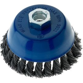 Mercer 189030 Knot Cup Brush, 4" x 5/8"-11, For Angle Grinders, Carbon Steel