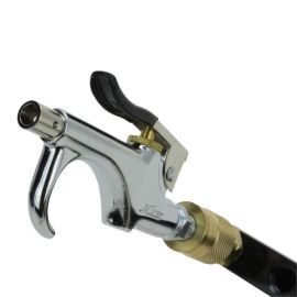 Milton S-148 1/4" NPT Lever Blow Gun - Rubber and Safety Tip Nozzles