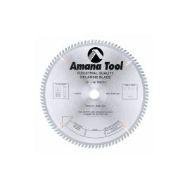 Amana Tool MSB1296 Carbide Tipped Double-Face Melamine 12 Inch D x 96T H-ATB, -2 Deg, 1 Inch Bore, Circular Saw Blade