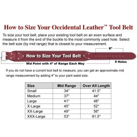 Occidental Leather 5089LH Seven Bag Framer Tool Belt - Left Handed