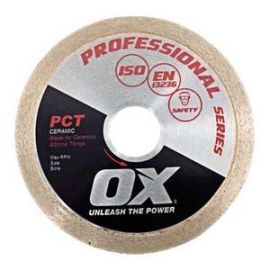 OX OX-PCT-14 Professional Ceramics 14'' Diamond Blade - 1'' bore