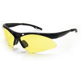 SAS 540-0205 Diamondback Eyewear with Polybag, Yellow Lens/Black Frame