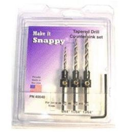 Snappy 44300 3-pc Tapered Drill Countersink Set